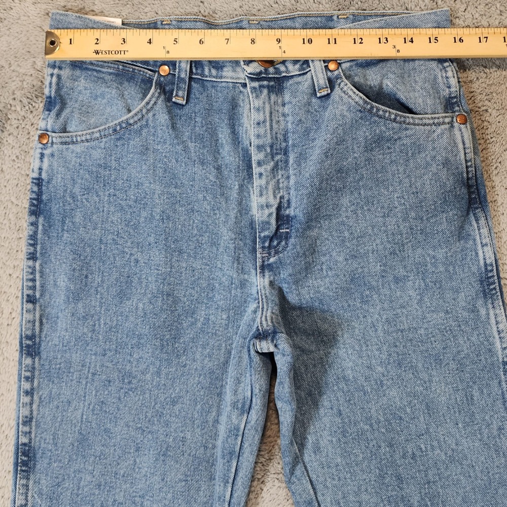 Wrangler 936 Slim Fit Jeans Mens 31x32 Cowboy Cut Western Light Wash Denim NWT - Picture 7 of 10